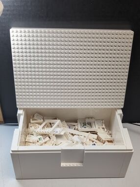 Lego Storage Box and Assorted Bricks White IKEA Bygglek